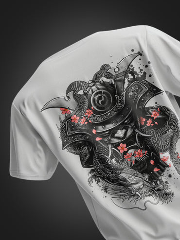 Samurai and Dragon fusion Oversize T-shirt