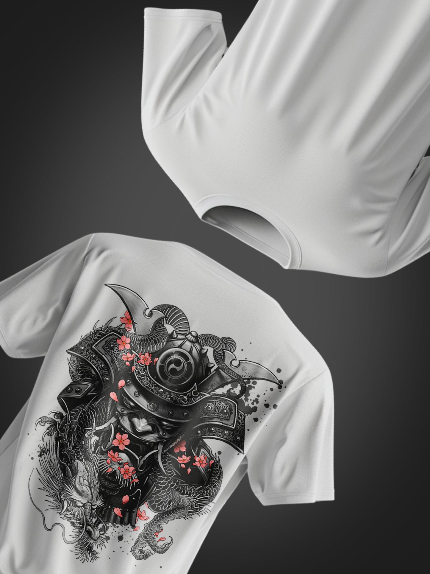 Samurai and Dragon fusion Oversize T-shirt